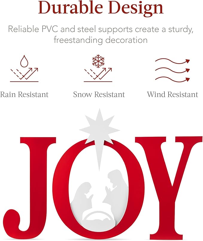 3 Piece Yard Decor Sign Holy Weather Resistant Silhouette for Garden