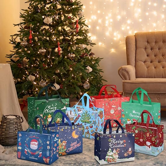 Multifunctional Non-Woven Tote Treat Christmas Bags