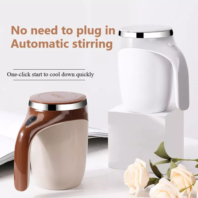 Rechargeable Automatic Stirring Coffee Cup — Lazy Milkshake & Magnetic Mixer