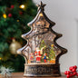 Christmas Snow Globe Lantern Water Glittering Santa's List.