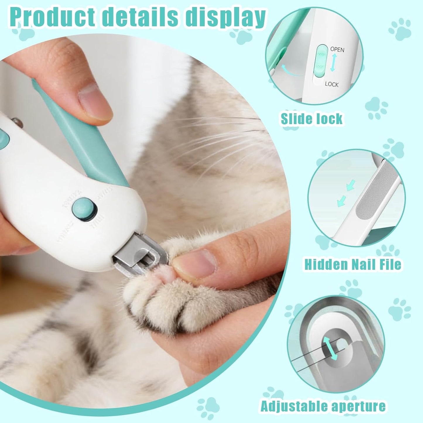 PawsyClip™ by MTZ - Cat Nail Scissors With Gravity Push Technology