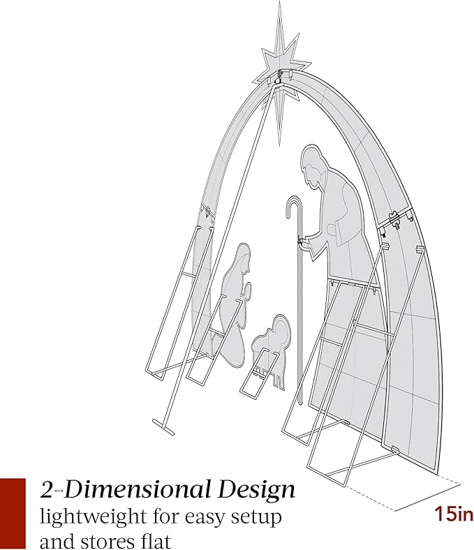 Christmas Arch Holy Family Yard Decoration