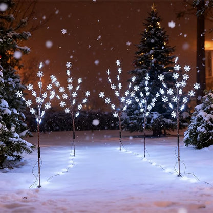 Solar Snowflake Lights for Christmas Decoration