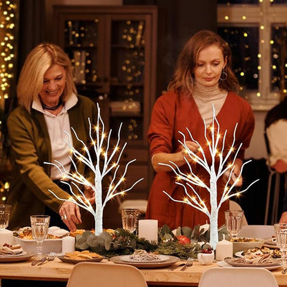 Fairy Light Spirit Tree for Christmas Decor, Warm White Lighted Birch Trees