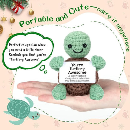 Mini Funny Turtle Christmas Birthday Gifts for Women Men Grandkids.