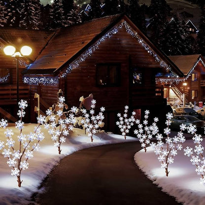 Solar Snowflake Lights for Christmas Decoration