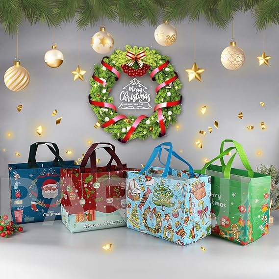 Multifunctional Non-Woven Tote Treat Christmas Bags