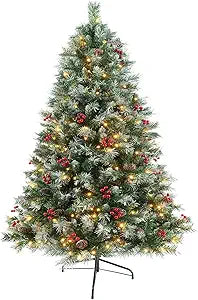 Christmas Tree with Lights 6ft - Premium Artificial Christmas Tree