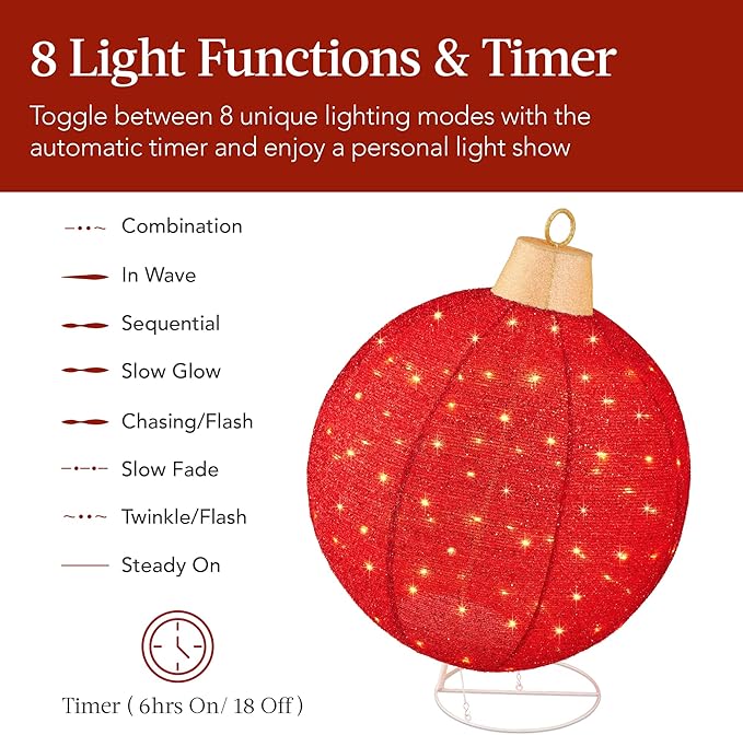 Lighted Pop-Up Outdoor Christmas Ornament Set