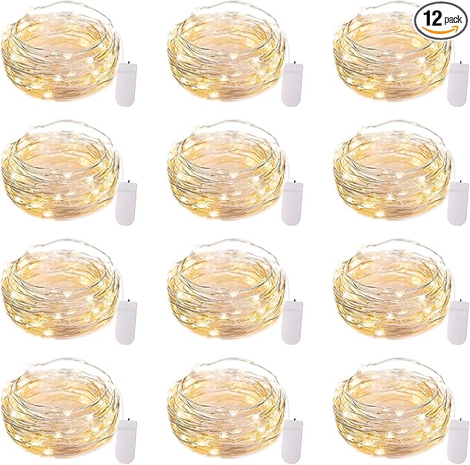 Fairy Lights Waterproof Silver Wire Firefly Starry Moon Lights