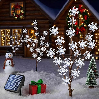 Solar Snowflake Lights for Christmas Decoration
