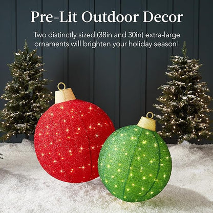 Lighted Pop-Up Outdoor Christmas Ornament Set