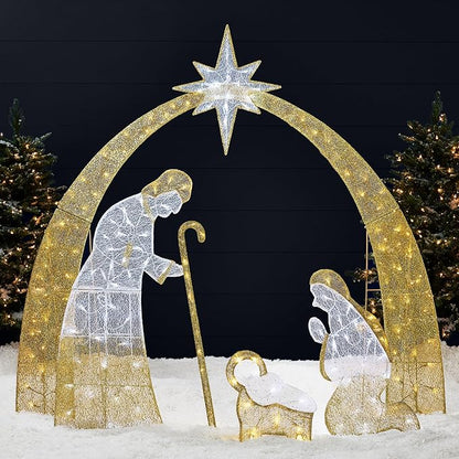 Christmas Arch Holy Family Yard Decoration