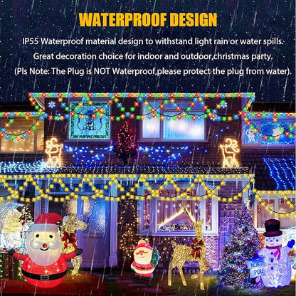 Fairy String Lights Extendable Half-Round Christmas Lights