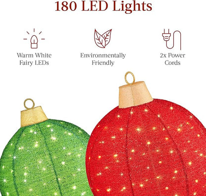 Lighted Pop-Up Outdoor Christmas Ornament Set
