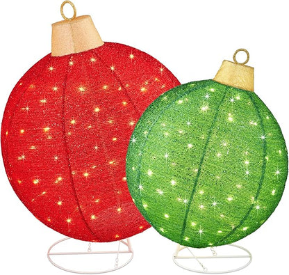 Lighted Pop-Up Outdoor Christmas Ornament Set