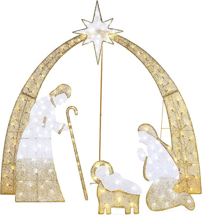 Christmas Arch Holy Family Yard Decoration