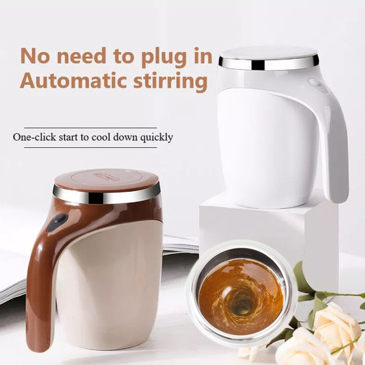Rechargeable Automatic Stirring Coffee Cup — Lazy Milkshake & Magnetic Mixer